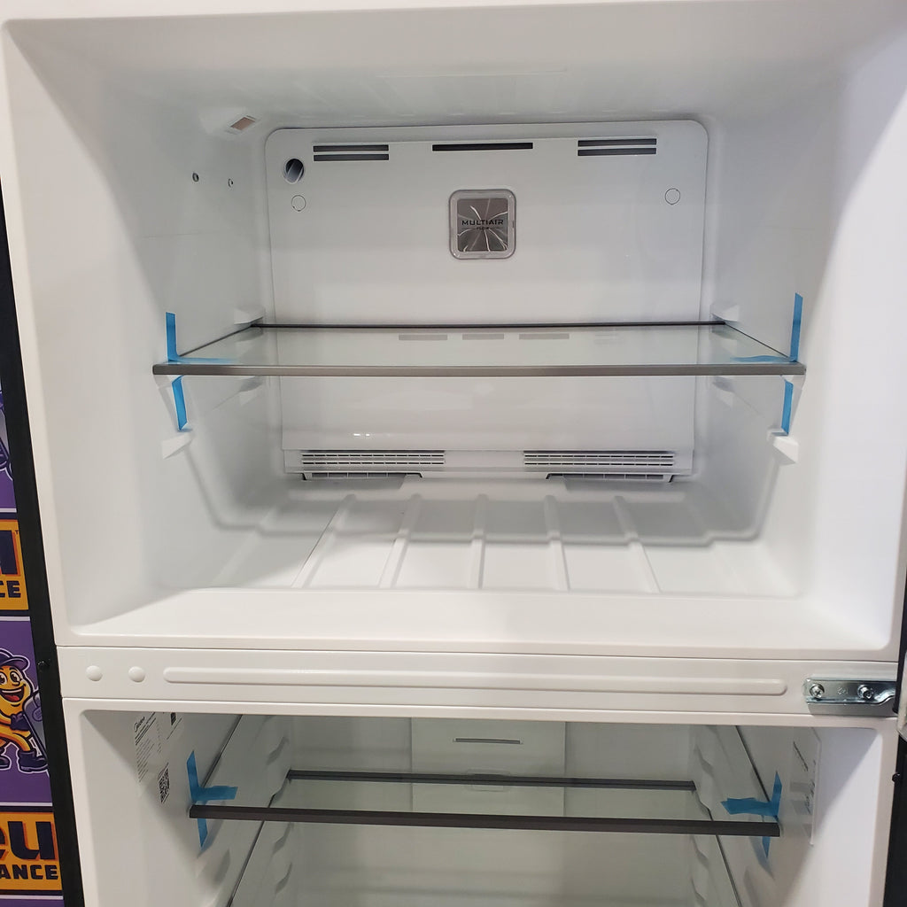 Pictures of Midea Garage Ready 18 Cu. Ft. Top Freezer Refrigerator with Gallon Sized Door Bins, Ice Maker Ready, and LED Lighting MRT18D3BBB - Open Box - Neu Appliance Outlet - Discount Appliance Outlet in Austin, Tx