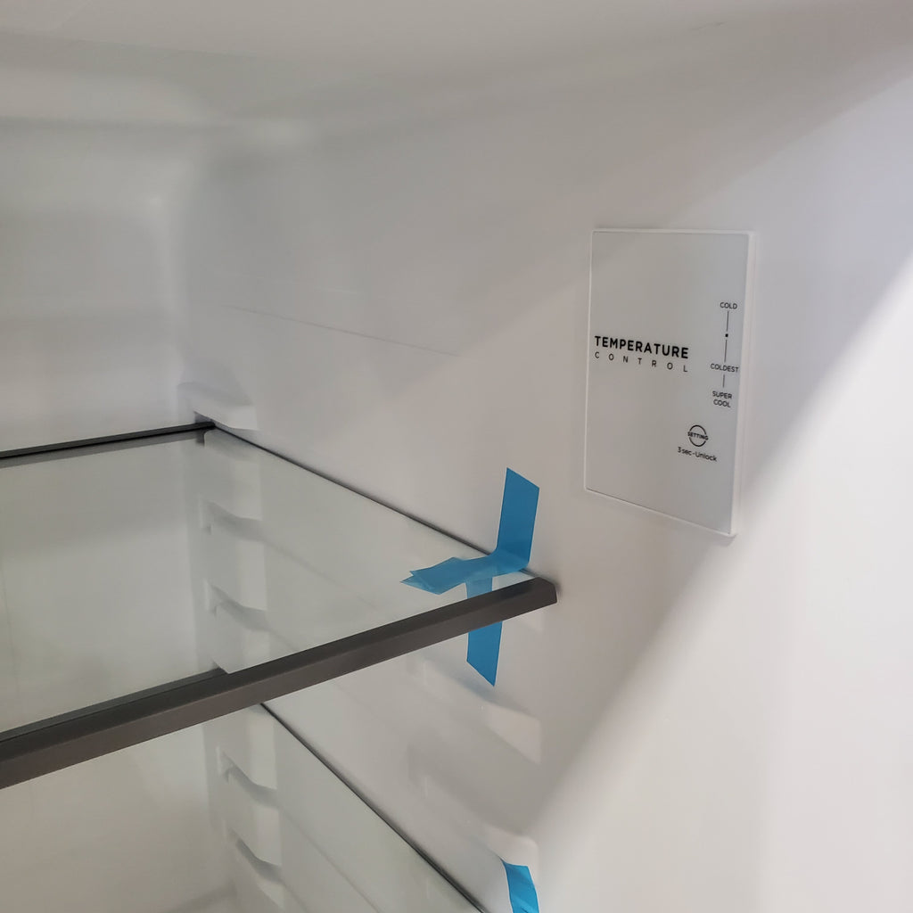 Pictures of Midea Garage Ready 18 Cu. Ft. Top Freezer Refrigerator with Gallon Sized Door Bins, Ice Maker Ready, and LED Lighting MRT18D3BBB - Open Box - Neu Appliance Outlet - Discount Appliance Outlet in Austin, Tx