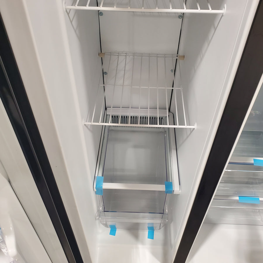 Frigidaire Standard Depth 33 Inch 22 Cu. Ft. Refrigerator with Even Temp Cooling System, Bright LED Lighting, and Energy Star FRSS2323AB - Scratch and Dent (Minor)