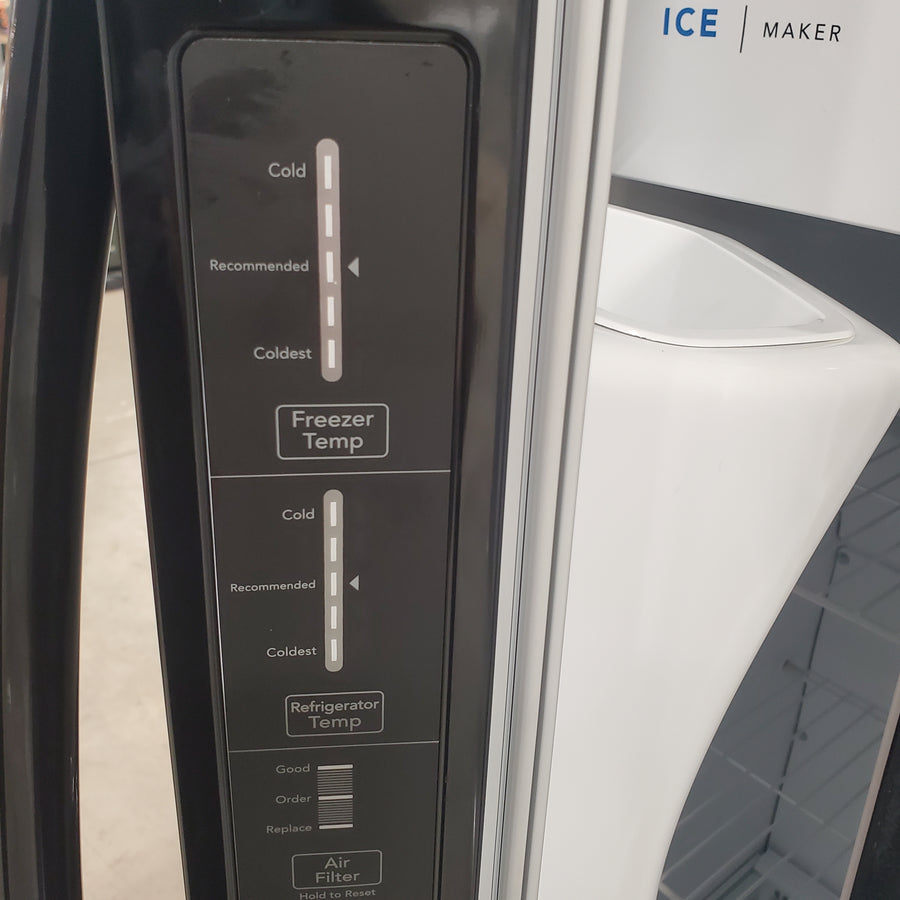 Frigidaire Standard Depth 33 Inch 22 Cu. Ft. Refrigerator with Even Temp Cooling System, Bright LED Lighting, and Energy Star FRSS2323AB - Scratch and Dent (Minor)