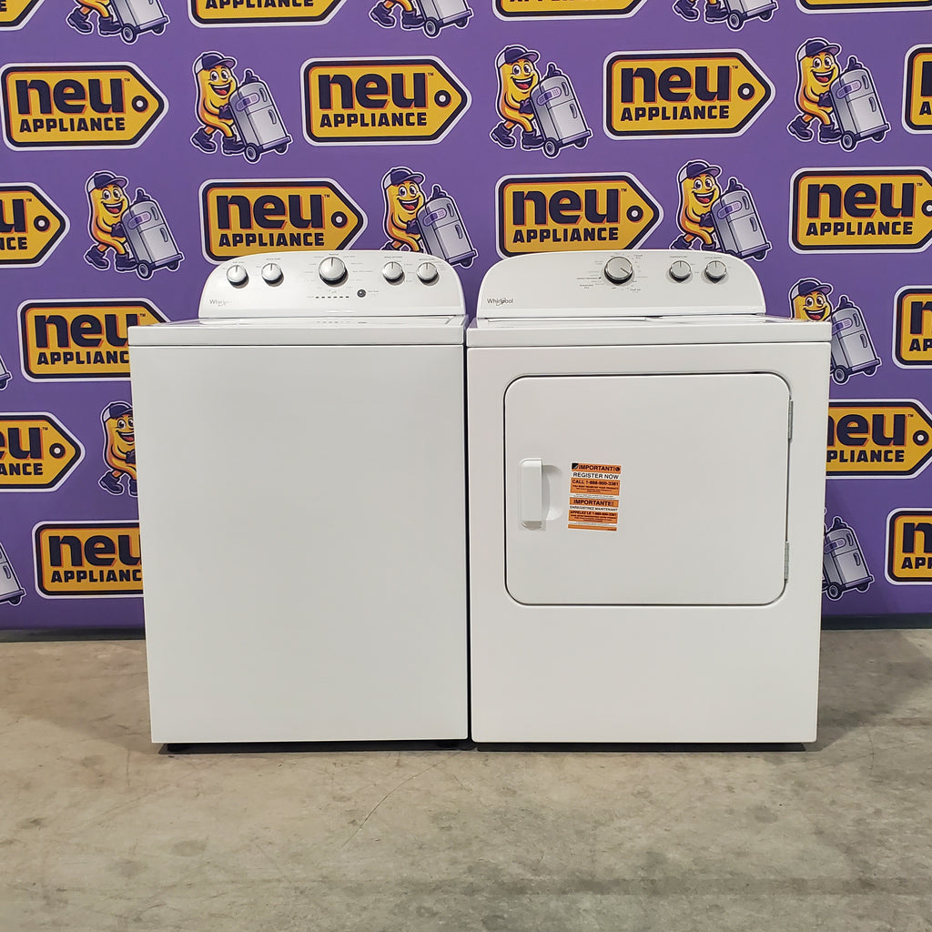 Pictures of HE Whirlpool 3.5 cu. ft. Top Load Washing Machine with Deep Water Wash WTW4816FW and 7 cu. ft. Electric Dryer with AutoDry WED4815EW- Scratch & Dent - Minor - Neu Appliance Outlet - Discount Appliance Outlet in Austin, Tx