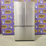 Fingerprint Resistant Brushed Steel ENERGY STAR Hisense 26.6 cu. ft. 3 Door French Door Refrigerator with Icemaker and Internal Water Dispenser - Open Box
