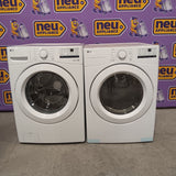 LG Ultra Large Capacity Front Load 4.5 Cu. Ft. Washer in White with ColdWash Technology WM3400CW - Scratch & Dent (Minor) and LG 7.4 cu. ft. Large Capacity Electric Dryer in White 16264 - DLE3400W - Scratch & Dent (Minor)