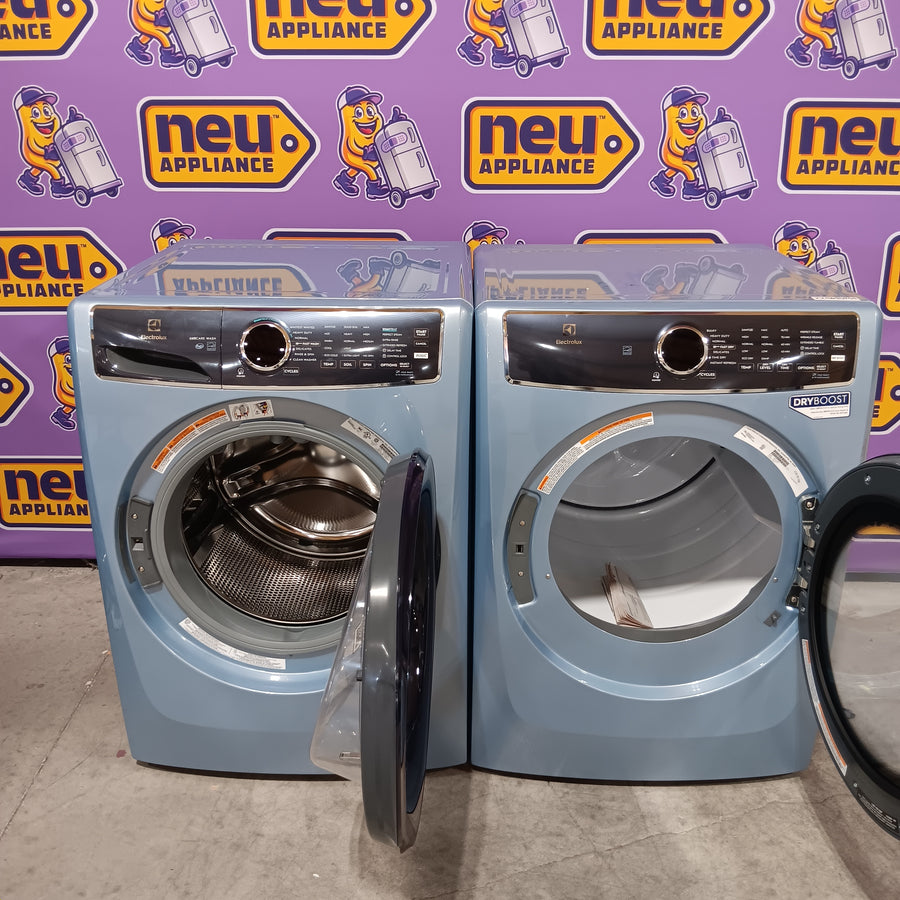 Electrolux 27 in. 4.5 cu.ft. HE Front Load ENERGY STAR Washer with LuxCare Wash System ELFW7437AG - Open Box and Electrolux 8 cu.ft. Electric Dryer vented Front Load Perfect Steam Dryer with Instant Refresh 16273 - ELFE7437AG - Open Box