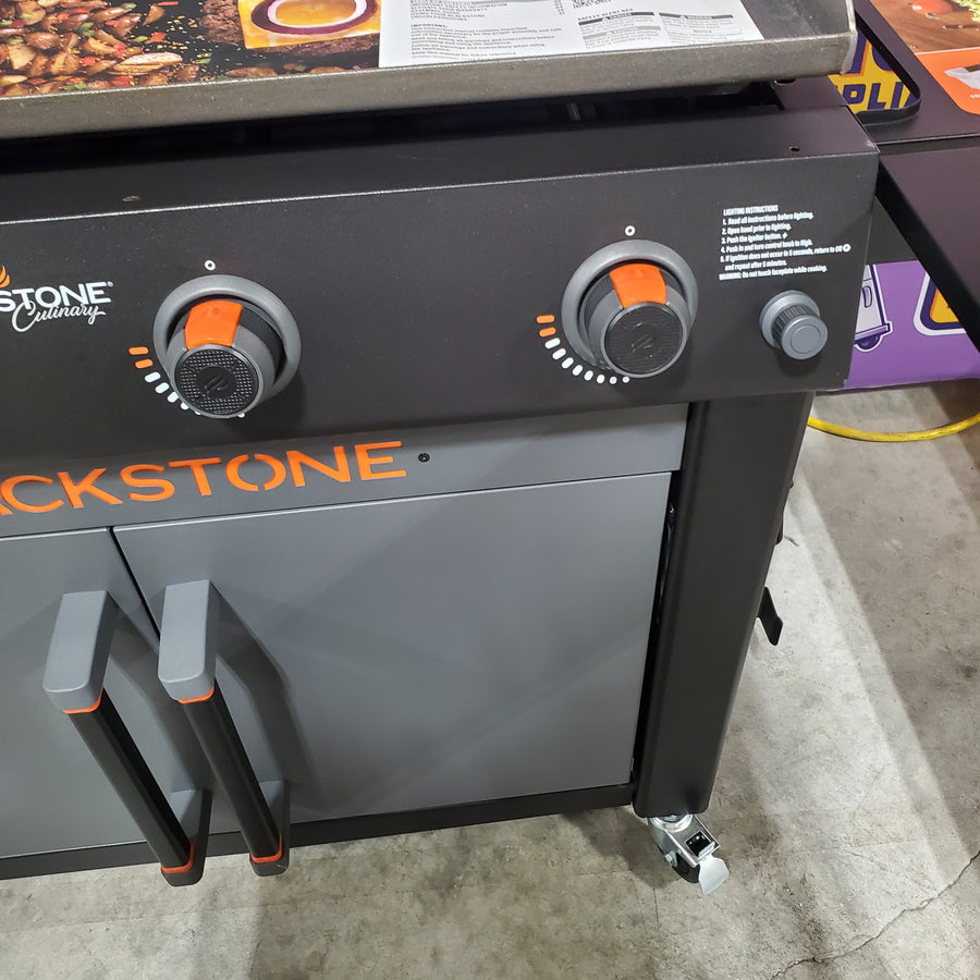 Blackstone 36in Culinary Cabinet Omnivore Griddle with Folding Prep Table 4-Burner Liquid propane Flat Top Grill 7SD341 - 2230 - Open Box