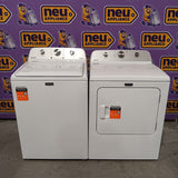 Maytag 4.2 Cu. Ft. Capacity Top Load Washer in White MTW4205SW - Open Box and MayTag 7.0 cu. ft. Top Load Electric Wrinkle Prevent Dryer MED4500MW - Scratch & Dent (Minor)