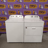 Whirlpool 3.8–3.9 Cu. Ft. Top Load Washer with 2 in 1 Removable Agitator and Soil Level Selection WTW4957PW - Certified Refurbished and Whirlpool White Electric 7.0 Cu. Ft. Dryer with Auto Dry WED4950HW - Certified Refurbished