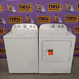 Whirlpool 3.8–3.9 Cu. Ft. Top Load Washer with 2 in 1 Removable Agitator and Soil Level Selection WTW4957PW - Certified Refurbished and Whirlpool 7-cu ft Vented Electric Dryer WED4815EW - Scratch & Dent (Minor)