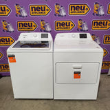 Whirlpool 4.2-4.3 Cu. Ft. Top Load Washer with 2-in-1 Removable Agitator and Soft Close Glass Lid WTW4307SW - Open Box and Whirlpool 7.0 cu. ft. Electric Dryer with Adaptive Dry and Wrinkle Shield™ Option WED4307SW - Scratch & Dent (Minor)