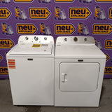 Maytag 4.2 Cu. Ft. Capacity Top Load Washer in White MTW4205SW - Scratch & Dent (Minor) and MayTag 7.0 cu. ft. Top Load Electric Wrinkle Prevent Dryer MED4500MW - Scratch & Dent (Minor)