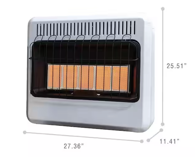 Mr. Heater 30,000 BTU Vent Free Radiant Natural Gas or Propane Dual Fuel Space Heater MHVFDF30RTT - Open Box