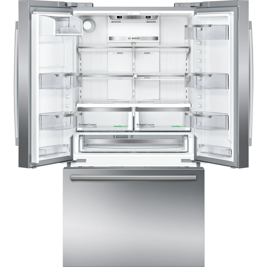 Bosch 800 Series 36 in. 20.7 cu. ft. French Door Refrigerator in Stainless Steel, Counter Depth B21CT80SNS - Certified Refurbished