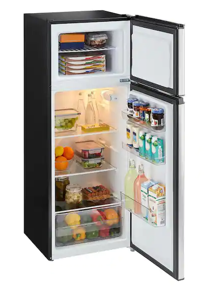 Pictures of Vissani 7.1 cu. ft. Top Freezer Refrigerator in Stainless Steel with Adjustable Shelf MDFF7SS - Scratch & Dent (Minor) - Neu Appliance Outlet - Discount Appliance Outlet in Austin, Tx