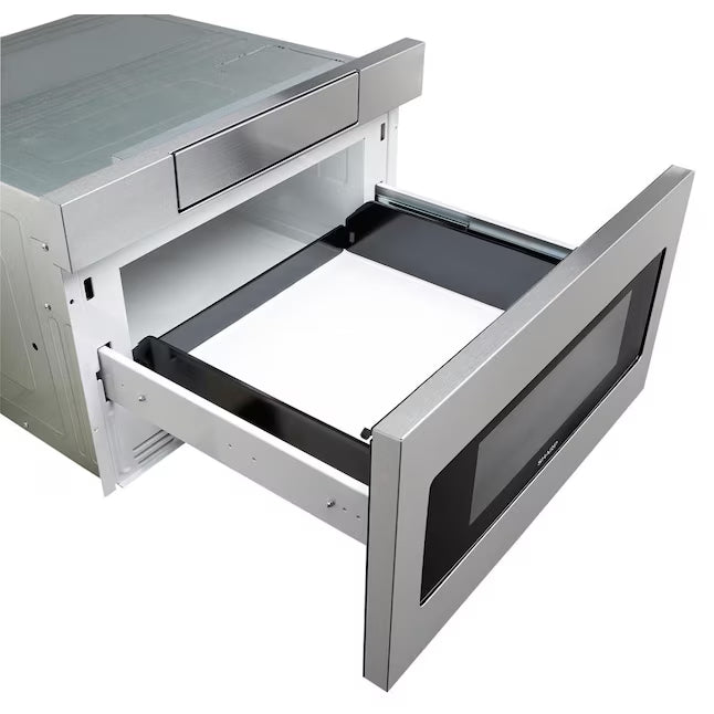 Sharp 30 inch Stainless Steel Sharp 1.2 cu. ft. Built In Microwave Drawer with Easy Touch Automatic Drawer System SMD3070ASY - Scratch & Dent (Minor)