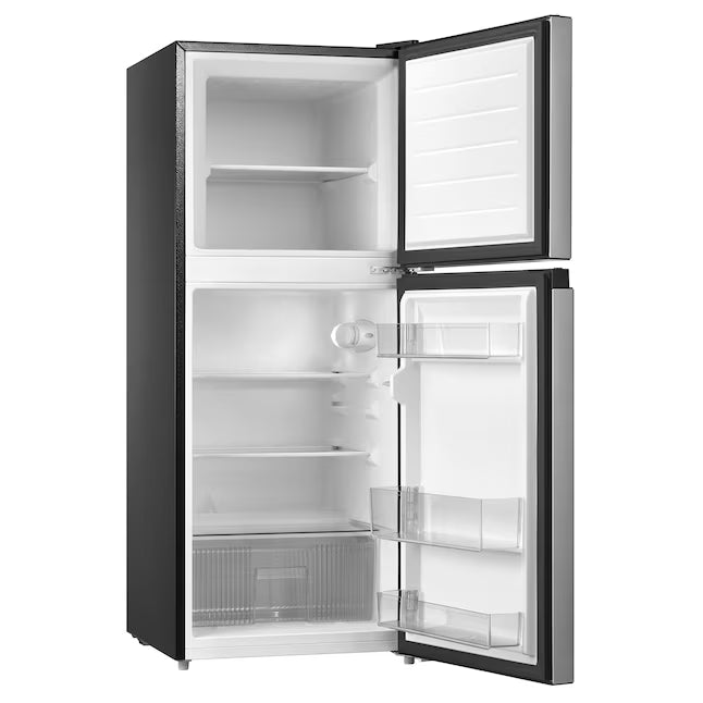 Midea 4.5-cu ft Mini Fridge with Freezer ENERGY STAR in Stainless Steel MRM45D5BST - Scratch & Dent (Minor)
