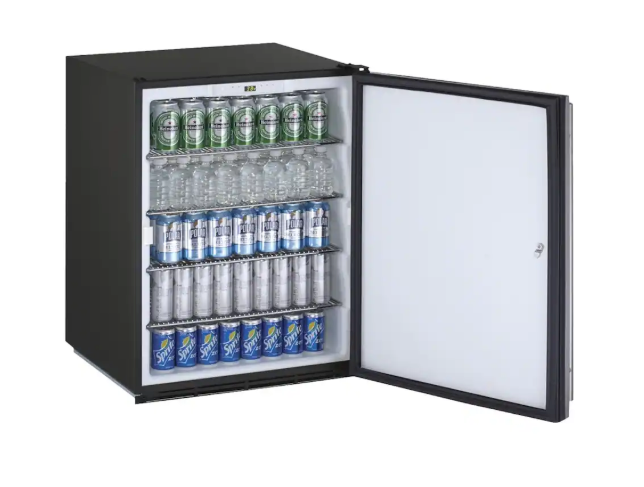 U-Line ADA Series 5.3 Cu. Ft. Mini Fridge in Stainless Solid UADA24RS13B - Open Box