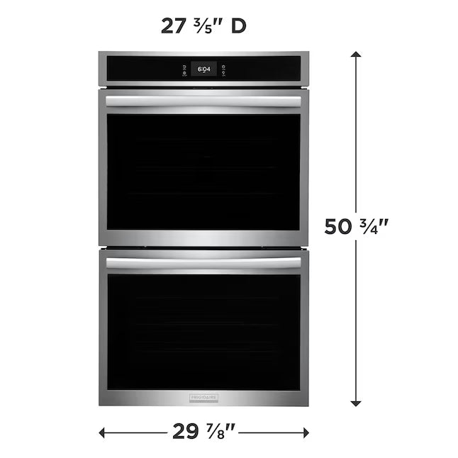 Frigidaire Gallery Stainless Steel 30" Double Electric Wall Oven with 15+ Ways To Cook, Air Fry and Air Sous Vide GCWD3067AF - Open Box