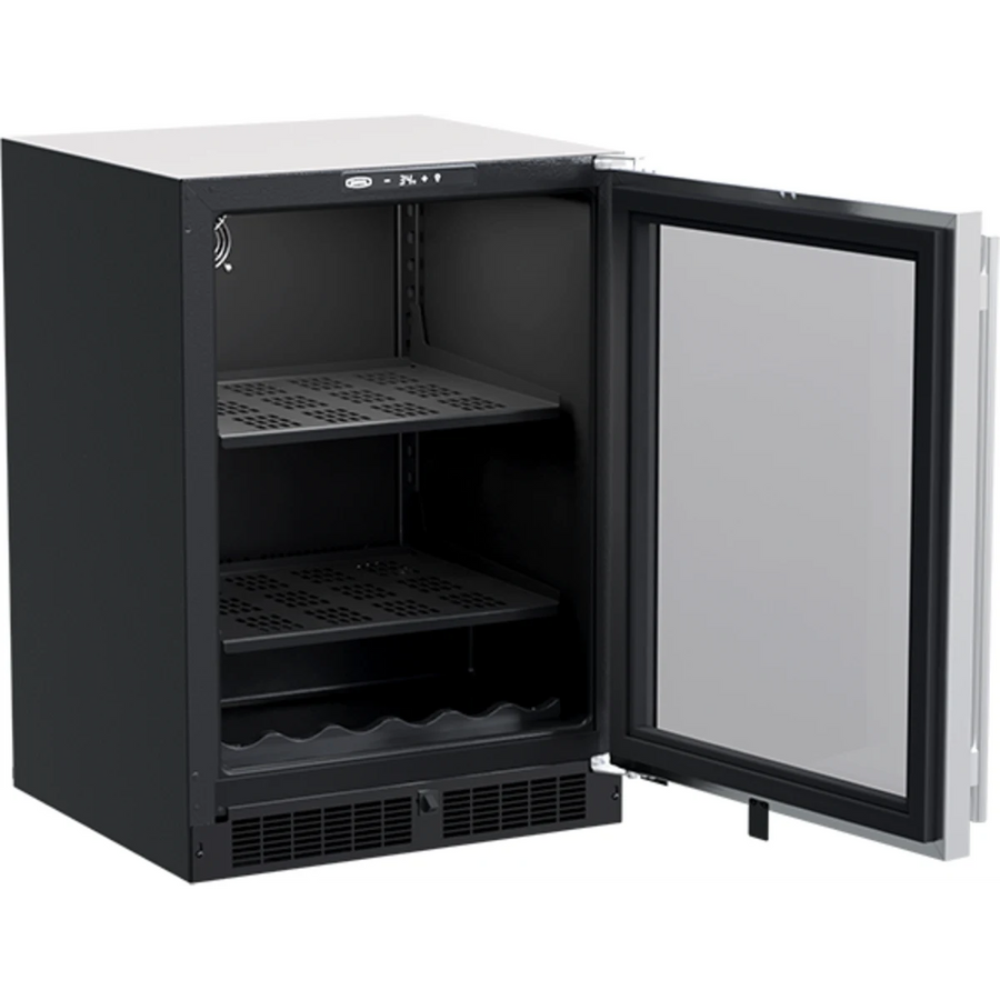 Marvel 24 Inch Built-In Undercounter Beverage Center with 6 Bottle/190 Can Capacity, Dynamic Cooling Technology, Digital Controls, Reversible Door, and ENERGY STAR® Certified MLBV124SG01A - Open Box