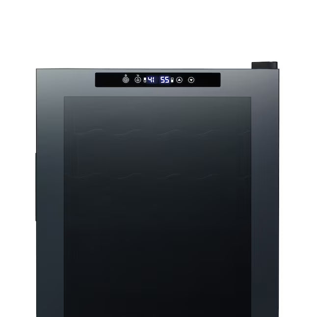 NewAir 61.5-in W 33-Bottles Mirrored Black Dual Zone Cooling Freestanding Indoor Wine Cooler NWC033BKD0 - Open Box