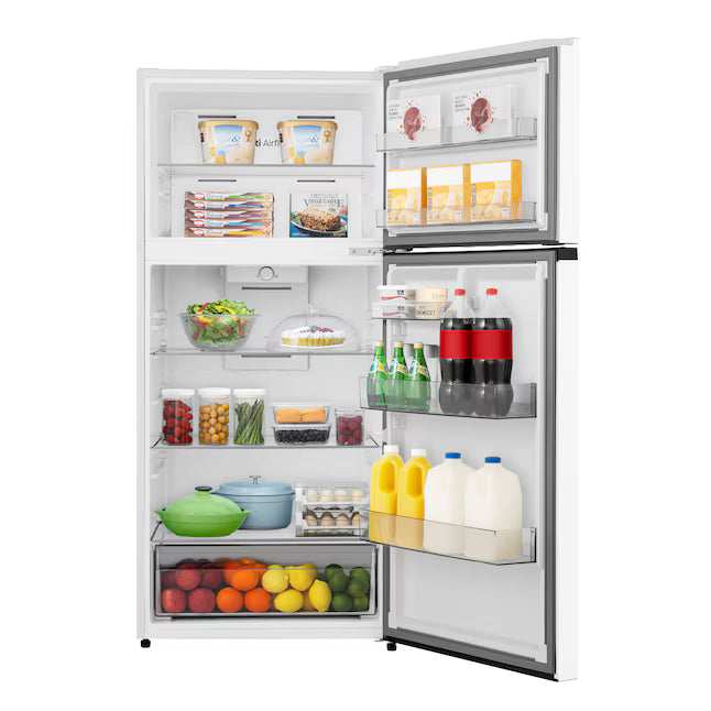 Hisense PureSpace 18.1-cu ft Counter-Depth 30-in Wide Top-Freezer Refrigerator Garage Ready ENERGY STAR Certified in White RT180N3SWEH - Scratch & Dent (Minor)