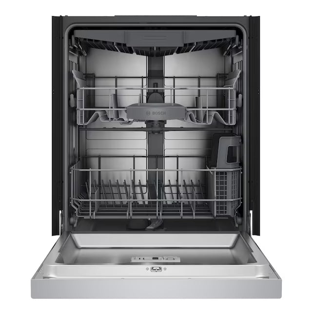 Bosch 300 Series 24-in Front Control Built-in Dishwasher with Third Rack, PrecisionWash and PureDry, 50-Decibel in Stainless Steel SHE3ADF5N - Scratch & Dent (Minor)