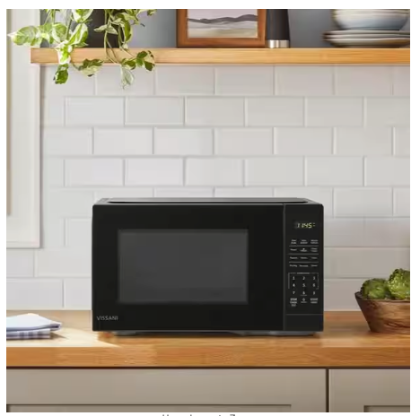 Vissani 1.1 cu. ft. 1000-Watt Countertop Microwave in Black EM0P042KVBCL - New in Box