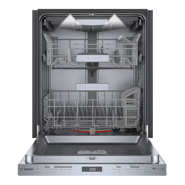 Bosch Benchmark Series 24-in Top Control Built-in Dishwasher With Third Rack, PowerControl and CrystalDry, 38-Decibel in Stainless Steel SHP9PCM5N - Scratch & Dent (Minor)
