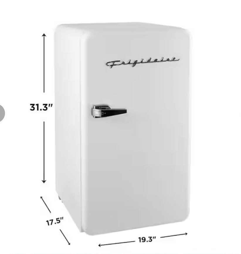 Frigidaire 3.2-cu ft Mini Fridge in White EFR372-WHITE-COM - Scratch & Dent (Minor)