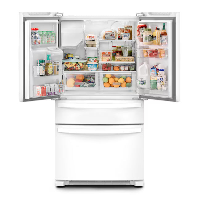 Whirlpool 25 cu. ft. French Door Refrigerator with Two-Tier Freezer Storage in White WRMF3636RW - Scratch & Dent (Minor)