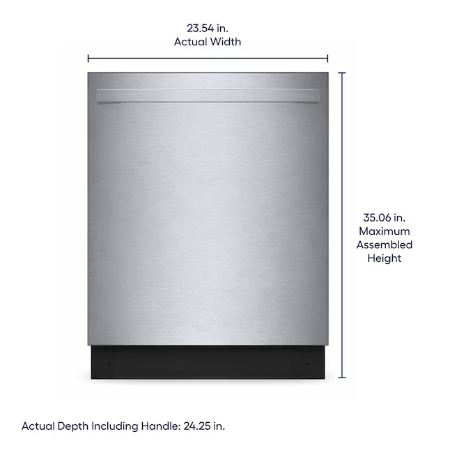 Bosch 800 Series 24-in Top Control Built-in Dishwasher With Third Rack, PowerControl and CrystalDry, 42-Decibel in Stainless Steel SHX78CM5N - Scratch & Dent (Minor)
