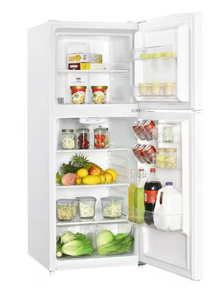 Magic Chef 10.1 cu. ft. Top Freezer Refrigerator in White 25139SD816 - HMDR1000WE - Scratch & Dent (Major)
