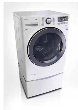 LG TurboWash 4.3 Cu. Ft. 12-Cycle High-Efficiency Steam Front-Loading Washer WM3570HWA - Scratch & Dent (Moderate) and LG 7.4 cu. ft. ENERGY STAR Electric Vented Dryer with Sensor Dry and SmartThinQ Technology 15036 - DLE3400W - Scratch & Dent (Minor)