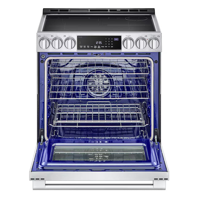 LG STUDIO 30 in. 6.3 cu. ft. 5-Burner Elements SMART Slide-In Induction Range in Stainless Steel with Air Fry, Energy Star 22121525 - LSIS6338FE - Scratch & Dent (Minor)