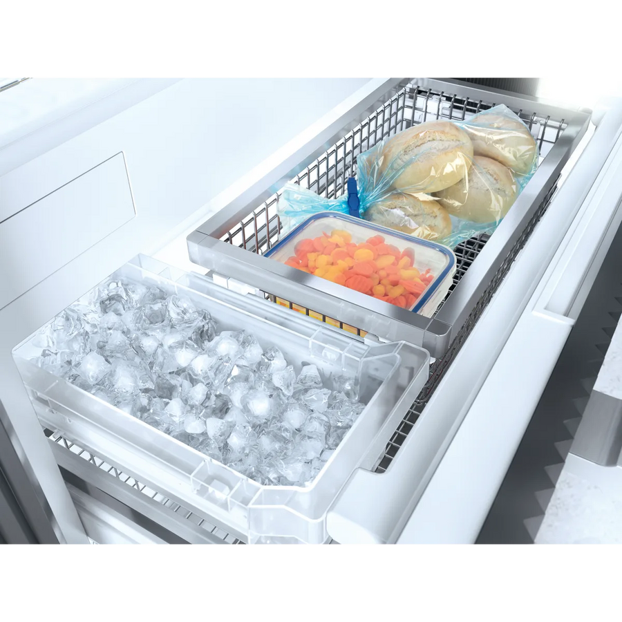 Miele 18 Inch Built-In Smart Freezer Column with WifiConnect, DynaCool, Push2open, IceMaker with No Ice Dispenser, MasterFresh, SuperCool, Active AirClean Filter, BrilliantLight, and MasterSensor F2412VI - New in Box
