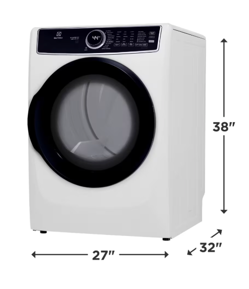 Electrolux 4.5 Cu.Ft. Stackable Front Load Washer with Steam and SmartBoost Wash System ELFW7637AW - Open Box and Electrolux 8.0 Cu. Ft. Front Load Perfect Steam™ Gas Dryer with LuxCare® Dry and Instant Refresh ELFG7626BW - Scratch & Dent (Minor)