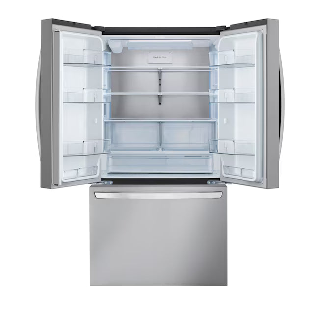 LG 32 cu. ft. Smart Standard-Depth MAX French Door Refrigerator with Internal Water Dispenser in PrintProof Stainless Steel LRFLS3206S - Scratch & Dent (Moderate)