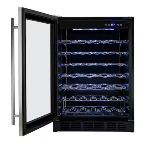 Vissani 23.4 in. 50 Bottle, 154 Can, Wine and Beverage Cooler with Stainless Steel Door HVBC58ST - Scratch & Dent (Minor)