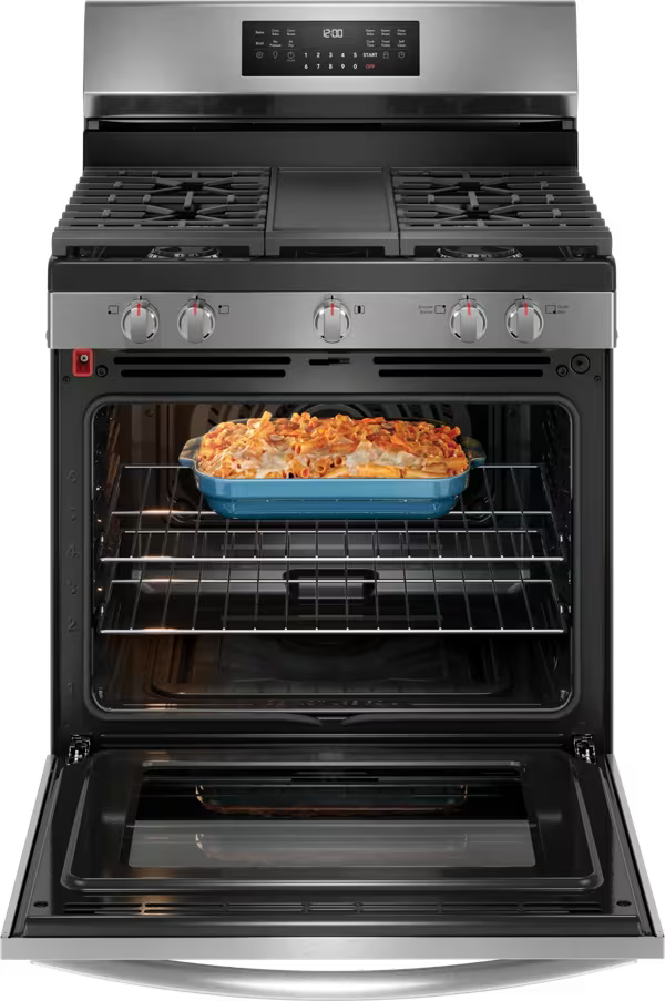 Frigidaire Gallery 6 cu. ft. 5 Burner Slide-In Gas Range with Total Convection and Air Fry, Smudge Proof Stainless Steel 20531SD491 - GCRG3060BF - Scratch & Dent (Minor)