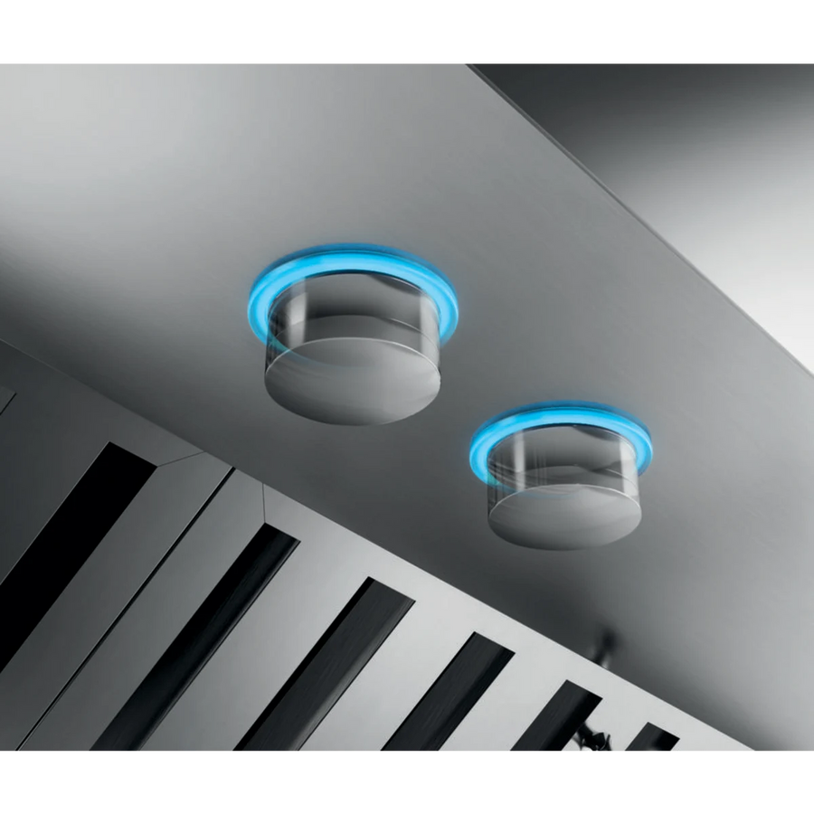 Elica Wall Mount Range Hood with 4-Speed, Fully Retractable Rotating Knobs, and LED Lighting ELN148SS - Open Box