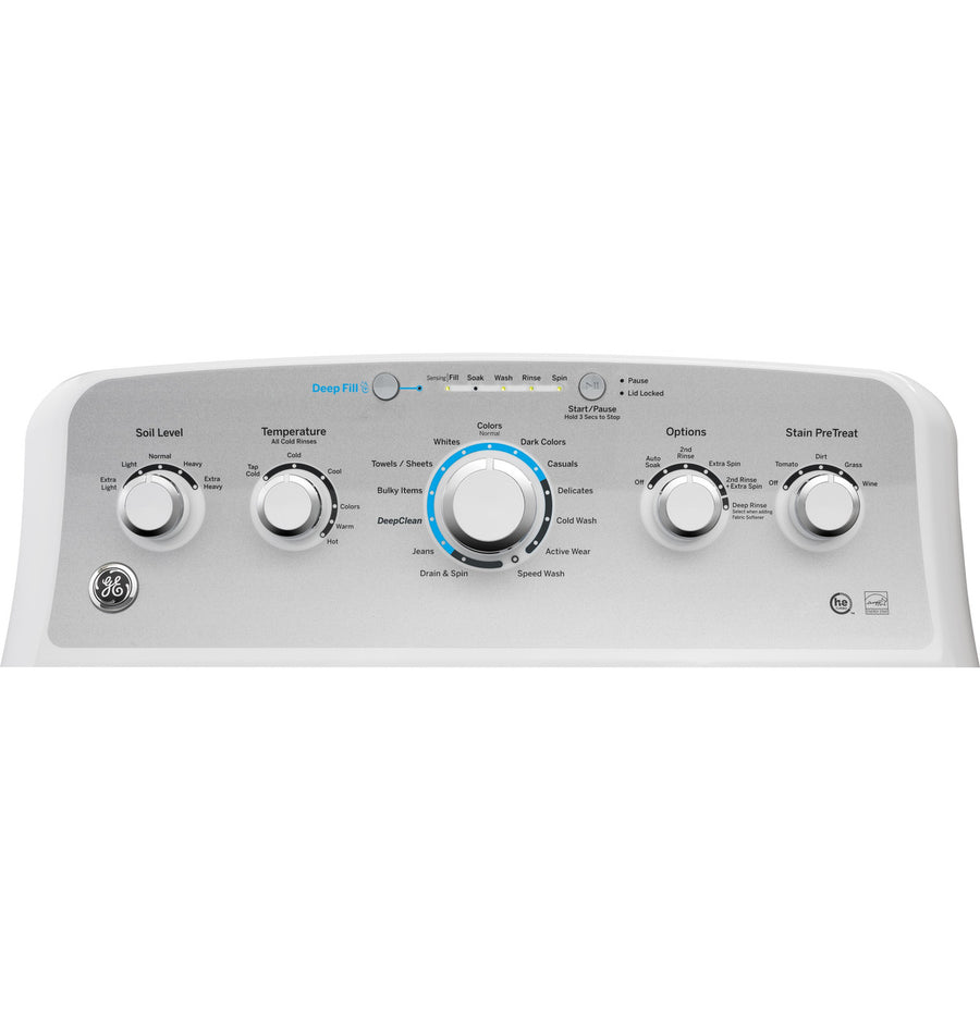 GE 4.6 cu. ft. High-Efficiency White Top Load Washer with Infusor, ENERGY STAR GTW500ASNWS - Certified Refurbished