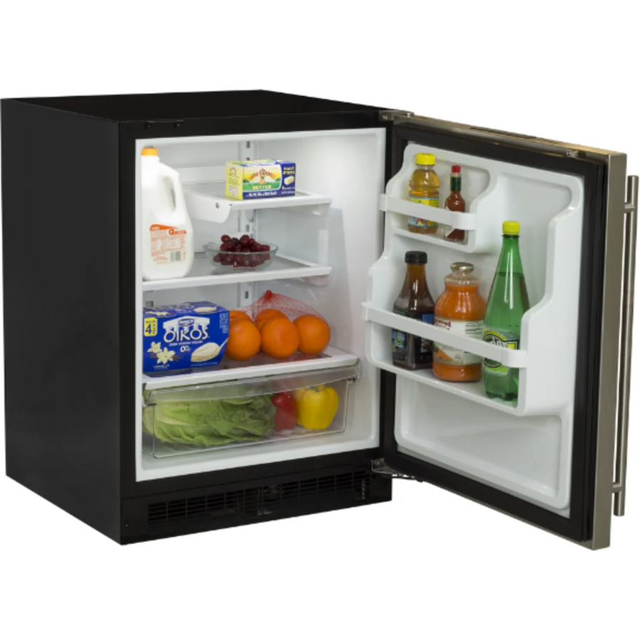 Marvel 24 Inch Built-In All Refrigerator with 4.6 Cu. Ft. Capacity, 3 Shelves, Tall Item Storage, MaxStore Clear Bin, Dynamic Cooling Technology, and Sabbath Mode MARE224-IS41A - Scratch & Dent (Moderate)