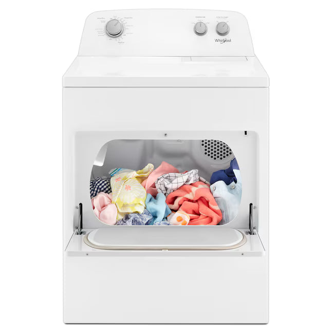 Whirlpool White Top Load 3.8 Cu. Ft. Washer with Late Lid Lock WTW4655JW2 - Certified Refurbished and Whirlpool 7.0 cu. ft. Electric Dryer with Auto-Moisture Sensing WED4850HW - Certified Refurbished