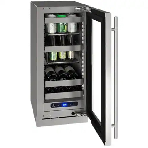 U-Line 5 Class 8-Bottle Wine Refrigerator in Stainless Steel UHBV515-SG01A - Open Box