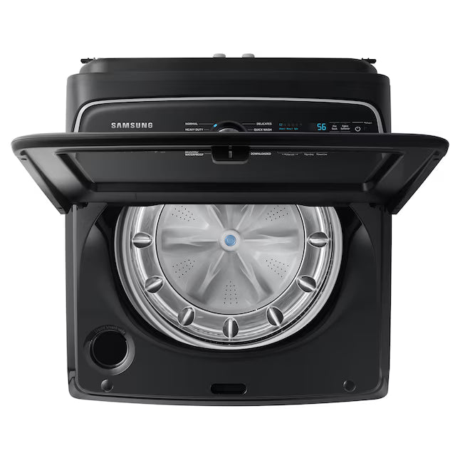 Samsung 5.5 cu.ft. Extra-Large Capacity Smart Top Load Washer with Super Speed Wash in Brushed Black WA55CG7100AV - Scratch & Dent (Moderate) and