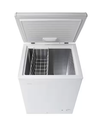 Vissani 4.9 cu. ft. Manual Defrost Chest Freezer with LED Light Type in White Garage Ready 251312SD983 - DCM5QWWW - Open Box