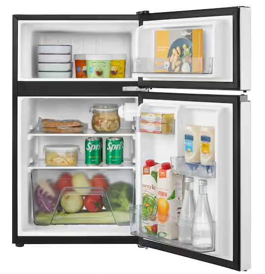 Vissani 3.1 cu. ft. 2-Door Mini Refrigerator in Stainless Steel with Freezer, ENERGY STAR HVDR31GSE - Scratch & Dent (Minor)