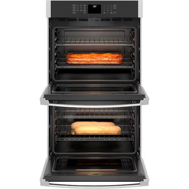 GE 30 in. Smart Double Electric Wall Oven with Self Clean in Stainless Steel JTD3000SNSS - Scratch & Dent (Minor)