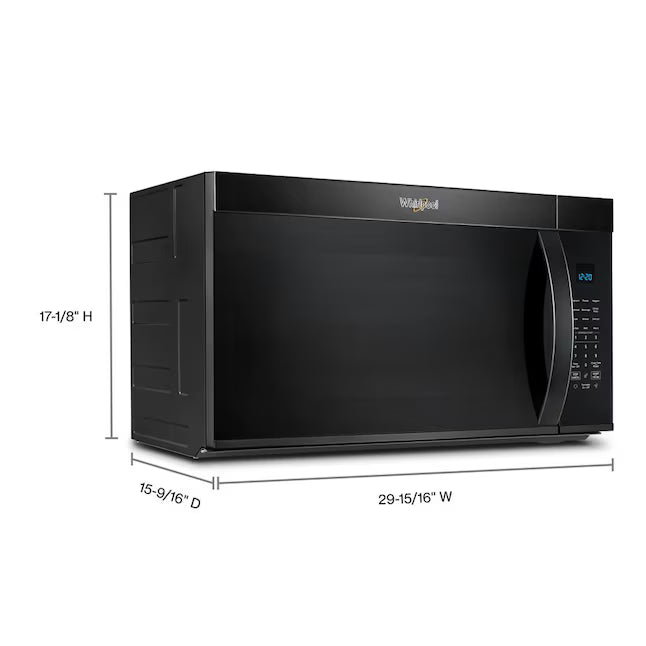 Whirlpool 1.9-cu ft Over-the-Range Microwave with Sensor Cooking in Black WMMS3330RB - New in Box