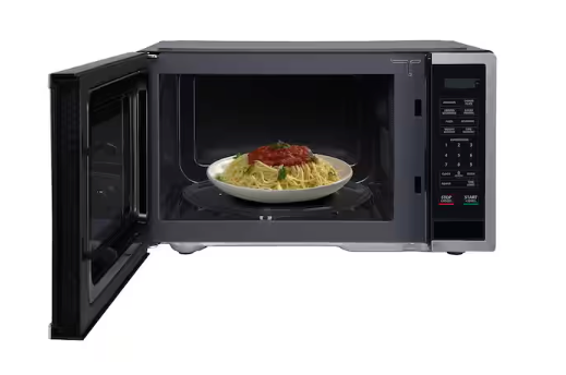 Magic Chef 18.6 in W, 0.9 cu. ft. Countertop Microwave, in Stainless Steel with 900-Watt Cooking Power HMM990ST3 - Scratch & Dent (Moderate)