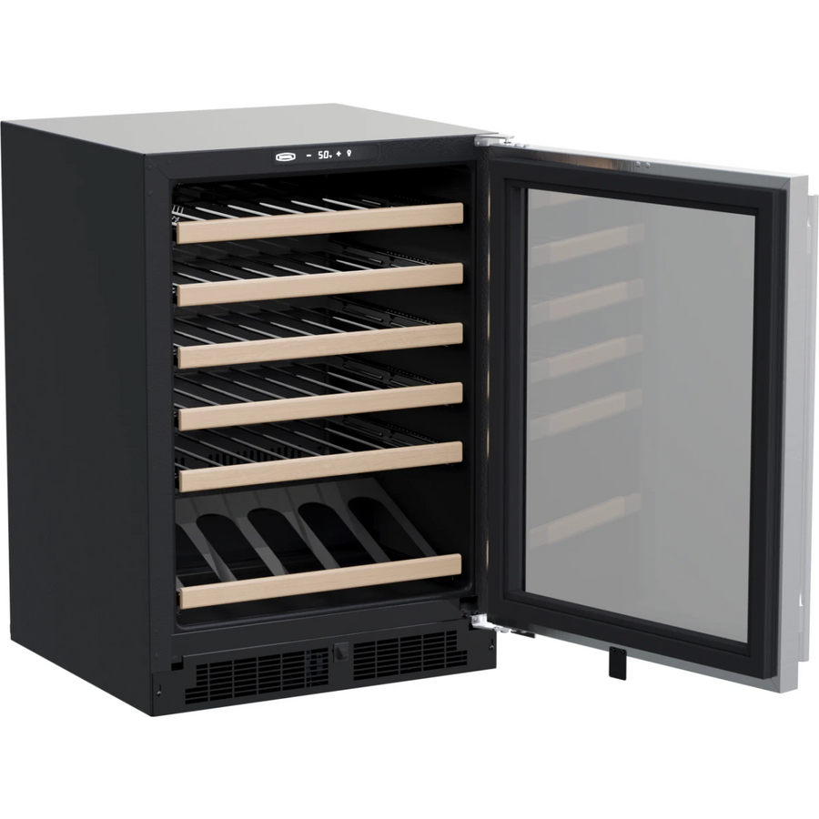 Marvel 24 Inch Wine Cooler with 45 Bottle Capacity, 6 Wine Racks, Glass Door, LED Light, and Electronic Controls MLWC324-SG01A - Scratch & Dent (Minor)